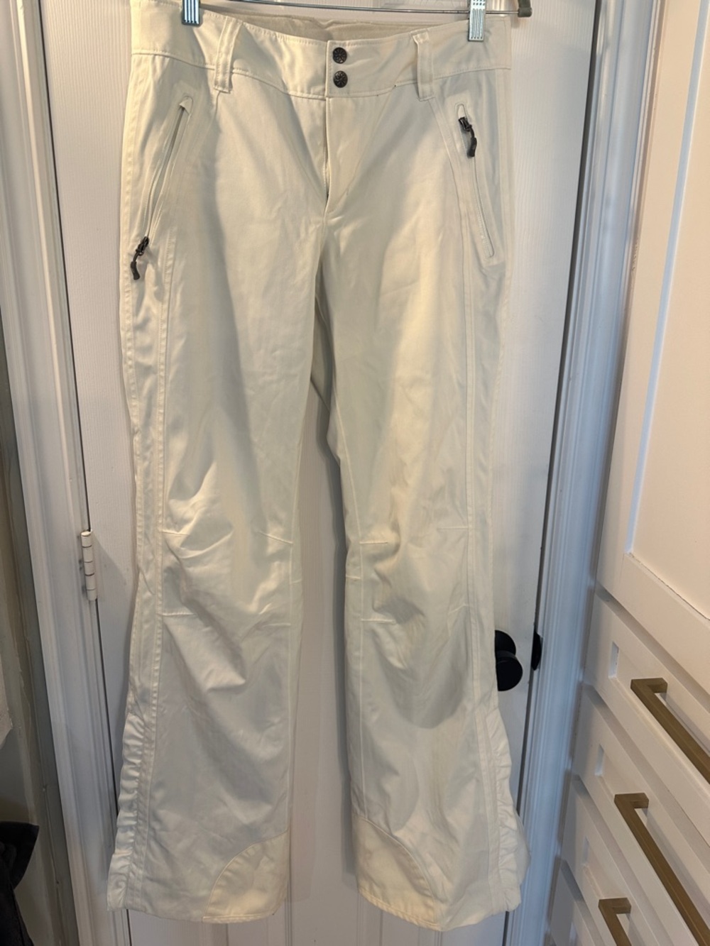 Athleta Cream Ski Pants with Zip Pockets sz 6T